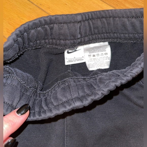 Nike Kids Black Shorts with White Logo - Picture 2 of 2